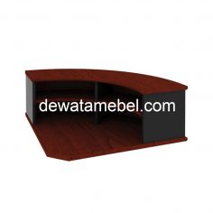 Reception Counter Size 75 - EXPO MP RC 75 + Metal Pole / Mahogany 